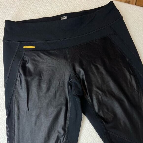 LOLË Womens Small Burst Black Athletic Leggings Pants Montreal Mesh Workout Yoga - Picture 2 of 10